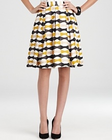 Abundant with generous pleats, this kate spade new york skirt flaunts a crisp pattern and classic silhouette for retro flair. Style with pumps and embrace the twirl. Abundant with generous pleats, this kate spade new york skirt flaunts a crisp pattern and classic silhouette for retro flair. Style with pumps and embrace the twirl.