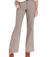 BeBop's tweed trousers are a timeless pair that's versatile enough for work and beyond. The low-rise and bootcut leg add the kind of modern qualities that make these pants a closet-staple.