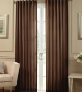 Simply sophisticated. In an array of distinctive hues, the Cooper window panel defines your room with tonal, wide-stripe antique satin for a look of classic chic.