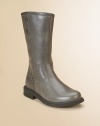 A sturdy, equestrian-inspired design with logo stud. Leather Zip closure Padded arch Rubber sole Imported