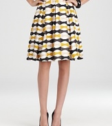 Abundant with generous pleats, this kate spade new york skirt flaunts a crisp pattern and classic silhouette for retro flair. Style with pumps and embrace the twirl.