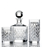 Timeless grandeur is in your hands with Aston double old-fashioned glasses. Cut with a magnificent teardrop pattern, Lauren Ralph Lauren's handsome crystal barware deserves a toast for exquisite craftsmanship and refined style.