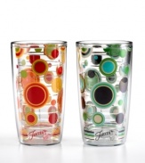 Iconic style meets brilliant design in Fiesta drinkware from Tervis Tumblers. Fun, refreshing colors pop on practically indestructible, amazingly insulated tumblers that maintain the temperature of hot and cold drinks. With Fiesta Dots logo and dancer.