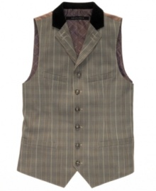 Make an entrance. Don't be afraid to be bold in this dapper vest from Sean John.