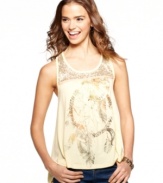 Ward-off bad style with this dream catcher print tank top from Jolt: a comfy-cute addition to your daytime gear!