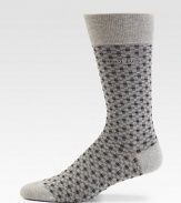 A classic check print with logo embroidery adorns these comfortable, stretch cotton socks.Mid-calf height52% cotton/30% modal/16% polyamide/2% elastaneMachine washMade in Italy