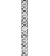 Michele Deco stainless steel three link bracelet watch strap gives your favorite timepiece a new look. Interchangeable with any Michele watch head from the Deco Collection.
