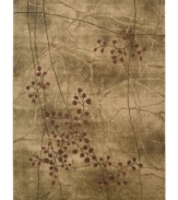A collection of Asian-inspired blossoms cast a bold burgundy accent upon this sophisticated Somerset area rug from Nourison. Bearing the rich patina of premium-quality Opulon™ yarns, it boasts a densely woven and strikingly luxurious pile that's ultra-soft and oh-so pleasing to the eye.