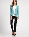 Rebecca Minkoff's signature blazer cut from lightweight silk and finished with bold, polished studs.Foldover lapelsSingle button closureWelt pocketsCut-away hemAbout 20 from shoulder to hemSilkDry cleanImportedModel shown is 5'9½ (176cm) wearing US size Small.