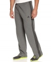 Whether you're gps tracking or running around the track, you do it in style wearing these these track pants by adidas.