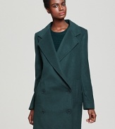 Tibi's classic car coat lends a timeless look for the season in a double breasted, must-have silhouette.