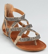 Rocker meets bohemian on these STEVEN BY STEVE MADDEN sandals, boasting soft suede toughened up by gunmetal rhinetones.