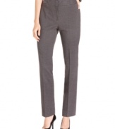 Update your work wardrobe with Nine West's slimming pants. The tapered leg and small-scale plaid print give them a fresh look for fall!
