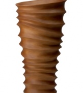 Smooth grooves. The round Rippled vase from Donna Karan Lenox embodies the luxe sophistication of New York in mango wood that's hand-sculpted, carved and finished by master artisans to make a distinctly beautiful statement.