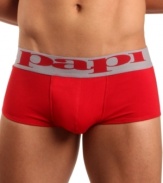 Smooth, form fitting, and sexy low rise trunk by Papi looks too good to wear under your pants.