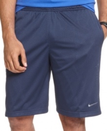 On the run? Stay cool in these Nike Dri-Fit shorts. On the run? Stay cool in these Nike Dri-Fit shorts.