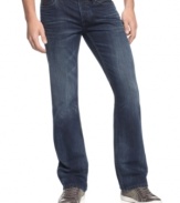 Classic jeans for the classic guy. This pair by Guess Jeans has a stylish distressed look.