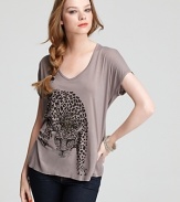 Lauren Moshi Tee - April Tiger Graphic