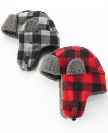 Top off your seasonal style with this plaid trapper hat from American Rag. Top off your seasonal style with this plaid trapper hat from American Rag.