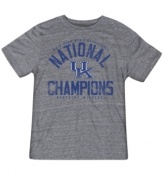 V is for victory. Make it known that the Kentucky Wildcats have claimed their NCAA throne with this National Champions t-shirt from adidas.