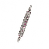 A beautiful wedding or house-warming gift this intricately detailed Mezuzah is accented by amethyst crystals.