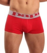 Add some flash to your underwear style with these bright brazilian-style trunks from Papi.