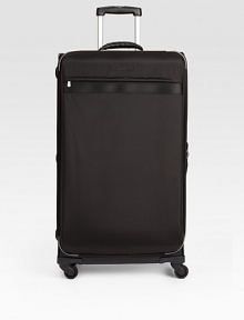 The perfect combination of fashion and functionality defines this durable microfiber suitcase, large enough to comfortable pack all of your travel essentials.Zip closureTop, expandable handlesExterior, interior zip pocketsFully linedMicrofiber18W x 32H x 12DImported The perfect combination of fashion and functionality defines this durable microfiber suitcase, large enough to comfortable pack all of your travel essentials.Zip closureTop, expandable handlesExterior, interior zip pocketsFully linedMicrofiber18W x 32H x 12DImported