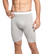 Great for sports, the exclusive Midway® brief provides extra coverage to reduce chafing and increase comfort. Extending down to the mid-thigh, cool cotton fibers and a touch of spandex offer breathability and additional stretch for a superior fit and feel. Don't hesitate to play your best when you've got the support of Jockey® on your side.