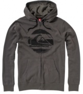 Zip into the weekend. This hoodie from Quiksilver is the signal that it's time to kick back and relax.