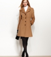 Looking for a top layer to last you from October to March? Larry Levine's walker coat features chic, classic styling and feminine tailoring for a fabulous fit.