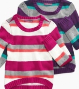 She can't go wrong with the sweet, simple style of these multicolored Epic Threads sweaters.