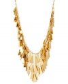 A sense of style takes shape in this frontal necklace from Robert Lee Morris. It's crafted from gold-tone mixed metal, with geometric fringe in gold tone adding postmodern appeal. Approximate length: 16 inches + 3-inch extender. Approximate drop: 3-1/2 inches.