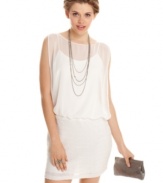 A sequin skirt plus a gauzy, blouson top equal a party dress that boasts effortless, Hampton's style! From B Darlin.