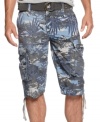 With a laid-back tropical camo pattern, these cargo shorts from Wear First are ready to let the good times roll all summer long.