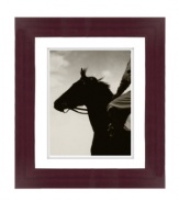 Kentucky-born thoroughbred and Triple Crown champion Gallant Fox races out of the starting gates in this handsome art print from Lauren Ralph Lauren. A mahogany wood frame completes the piece with sophisticated polish.