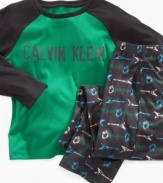 Even a rockstar needs his rest – this Calvin Klein pajama set is the sleepwear style of his dreams.