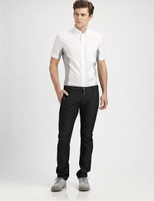 EXCLUSIVELY AT SAKS. Slim-fitting and sophisticated, crafted in luxurious Italian cotton.Flat front styleZip frontSide slash pocketsInseam, about 32CottonDry cleanMade in Italy EXCLUSIVELY AT SAKS. Slim-fitting and sophisticated, crafted in luxurious Italian cotton.Flat front styleZip frontSide slash pocketsInseam, about 32CottonDry cleanMade in Italy