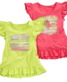 Color her happy in one of these bright graphic tee shirts from Baby Phat. Color her happy in one of these bright graphic tee shirts from Baby Phat.