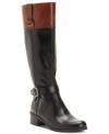 Buckled straps around the ankle and top shaft of Bandolino's Caloua-W wide calf boots add just the right amount of detail to this sturdy style.