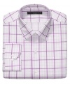 A classic pattern in a pleasing palette ups the ante on your suit. This Geoffrey Beene shirt gets you set for the day.