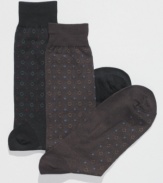 Play up pattern for your formal look with these printed dress socks from Club Room.