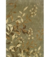 Make your home your sanctuary with the nature-inspired beauty of this Utopia rug from Sphinx. Sea green and earthy hues bring life to splayed branches and tiny blossoms in this hand-tufted rug. With an ultrasoft, lustrous finish for a blissful result.