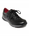 A shiny black leather finish gives the Kalana sneakers from Hush Puppies a polished, dressed up vibe.