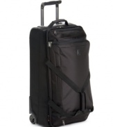 You're flying with the lightweight appeal and convenience of this rolling duffel. Four 360-degree spinners respond to the simple flick of your wrist, while built-in organizational pockets and an add-a-bag strap let you add on more without feeling weighed down. Limited lifetime warranty. Qualifies for Rebate