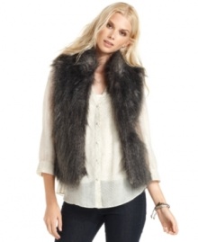Get a luxe look with Calvin Klein Jeans' faux-fur vest. It adds instant edge to jeans and a flirty top!