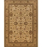 Pure tradition. The Camelot area rug from Sphinx reinvents medallion and floral designs of the past for the modern home. Axminster-woven in Egypt of the softest, richest New Zealand wool, this area rug offers rare durability through its intricately woven pile and backing, making it perfect for high-traffic areas.