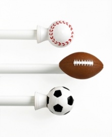 Play ball! Complete the look of your Kids Sports windows with coordinating heavy-duty clip rings in pure white. Play ball! Complete the look of your Kids Sports windows with coordinating heavy-duty clip rings in pure white.