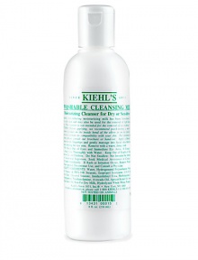 Gentle, creamy, non-sudsing washable facial Cleansing Milk for dry to normal skin leaves skin moisturized yet non-greasy. Easily rinses or tissues off. 8.4 oz. 