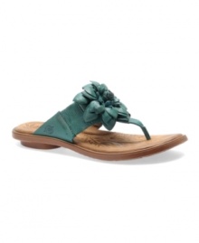 Floral flip flops for the fashion-conscious. These Astrid sandals from Born take your everyday style and pretty it up with rich leather in floral designs.