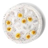 Your deviled eggs will take center stage when served on this fun platter. Egg tray fits 18 eggs. Great for outdoor entertaining. Dishwasher safe, stain resistant, food safe, do not microwave. BPA, PVC, phthalate and lead safe.